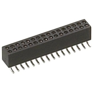 Preci-Dip 853 Series Right Angle Surface PCB Socket, 20-Contact, 2 Row, 1.27 mm Pitch, 12A, 150V 853-87-020-30-001101