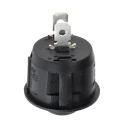 C & K SPST On-Off On-Off Red Round Actuator Polyamide 66 Housing Snap-in Rocker Switch CR102J25S215QF