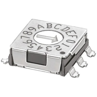 KNITTER-SWITCH Rotary Flush Rotary Coded DIP Switch Surface Mount SMR13010