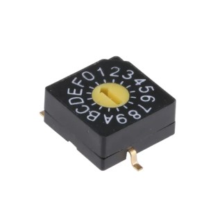 KNITTER-SWITCH Rotary Flush Rotary Coded DIP Switch Surface Mount SMR5016