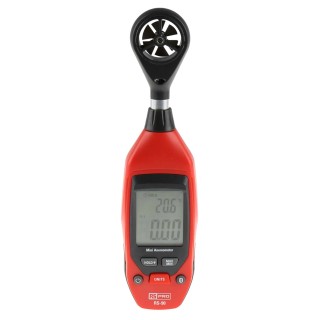 RS PRO Rotary Vane Anemometer with NTC Temperature Sensor Measures Air Temperature and Velocity 25 m/s RS-90