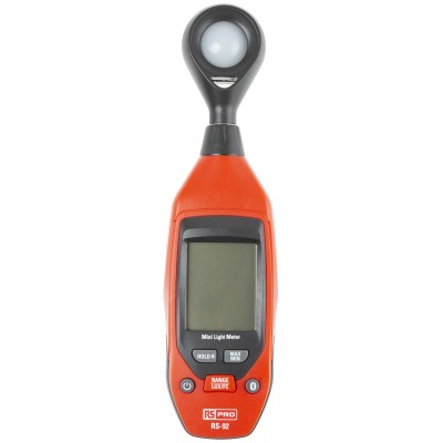 RS PRO Compact Light Meter with Silicon Photodiode Sensor 0lx to 40000 lx, ±5% Accuracy RS-92