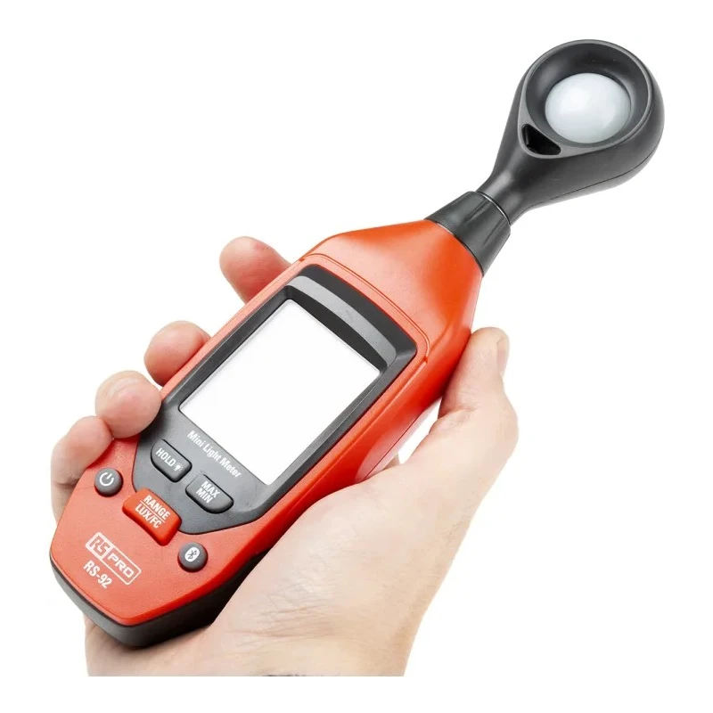 RS PRO Compact Light Meter with Silicon Photodiode Sensor 0lx to 40000 lx, ±5% Accuracy RS-92