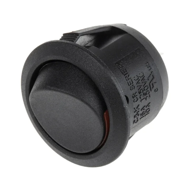 C & K SPST On-Off Rocker Switch Snap-in Panel Mount Red Actuator CR102J25S215QF
