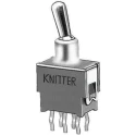 KNITTER-SWITCH Toggle Switch PCB Mount On-On DPDT Through Hole Terminal 48V AC ATE2D