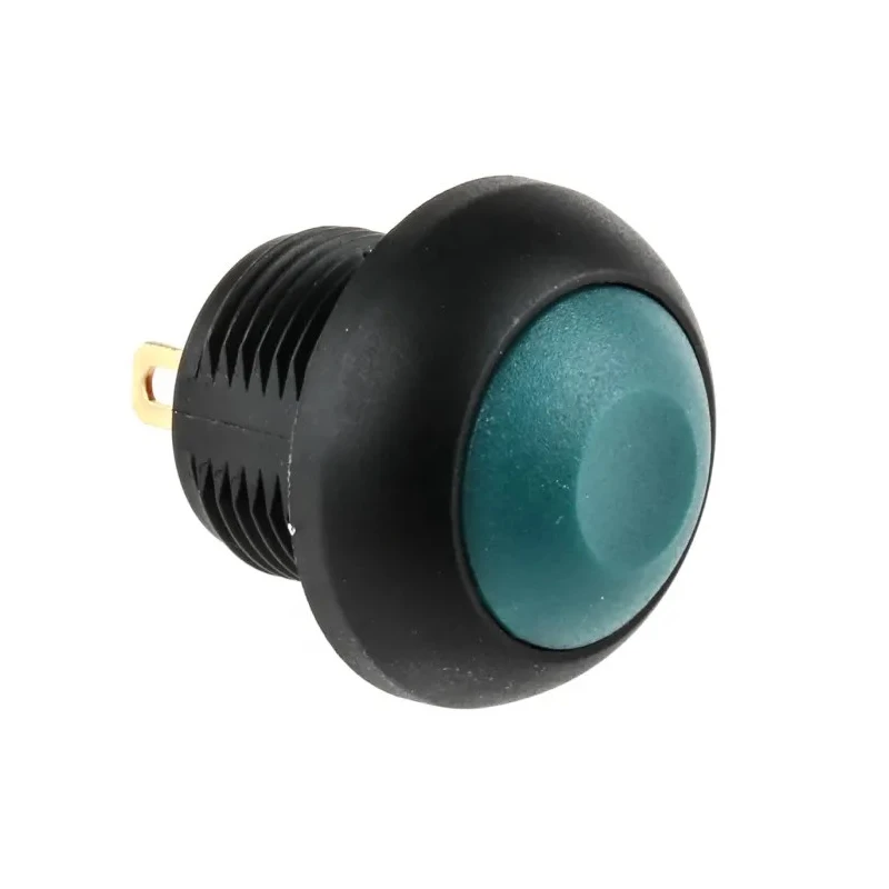 KNITTER-SWITCH DPW Series Miniature Push Button Switch Momentary Panel Mount 12.9 mm Cutout SPST Green LED IP67 250 DPW1CGG