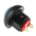 KNITTER-SWITCH DPW Series Miniature Push Button Switch Momentary Panel Mount 12.9 mm Cutout SPST Green LED IP67 250 DPW1CGG