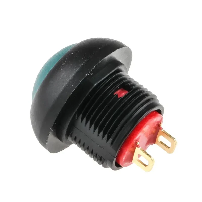 KNITTER-SWITCH DPW Series Miniature Push Button Switch Momentary Panel Mount 12.9 mm Cutout SPST Green LED IP67 250 DPW1CGG
