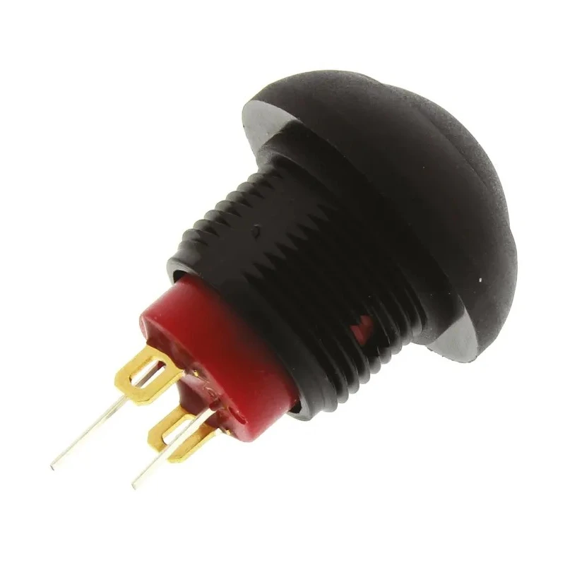 KNITTER-SWITCH Illuminated Miniature Push Button Switch Momentary Panel Mount SPST 12.9 mm Cutout Yellow LED DPWL1CGKY