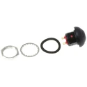 KNITTER-SWITCH DPW Series Miniature Push Button Switch Momentary Panel Mount SPST 12.9 mm Cutout Black LED IP67 250V DPW1CGK