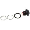 KNITTER-SWITCH DPW Series Miniature Push Button Switch Momentary Panel Mount SPST 12.9 mm Cutout Black LED IP67 250V DPW1CGK