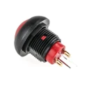 KNITTER-SWITCH Illuminated Miniature Push Button Switch, Momentary, Panel Mount, 12.9 mm Cutout, SPST, Red LED DPWL1CGRR