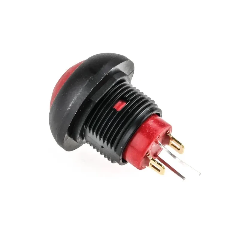 KNITTER-SWITCH Illuminated Miniature Push Button Switch, Momentary, Panel Mount, 12.9 mm Cutout, SPST, Red LED DPWL1CGRR