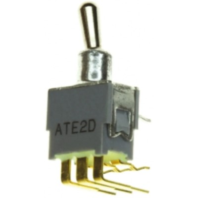KNITTER-SWITCH Toggle Switch PCB Mount On-On DPDT Through Hole Terminal 48V ac ATE2D-RA