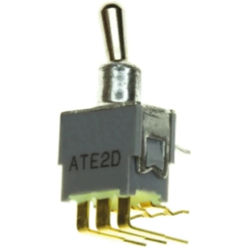 KNITTER-SWITCH Toggle Switch PCB Mount On-On DPDT Through Hole Terminal 48V ac ATE2D-RA