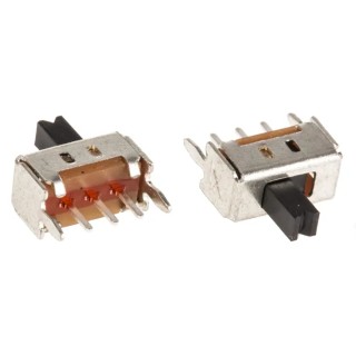 KNITTER-SWITCH PCB Slide Switch SPDT Latching 100mA Silver over Nickel Plated Copper Alloy MFP113D