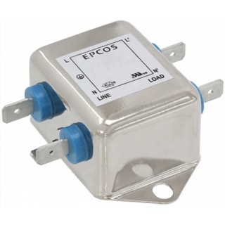 TDK Flange EMC Filter 6 A 250V ac/dc 60Hz Tab 1 Phase B84111F0000B060