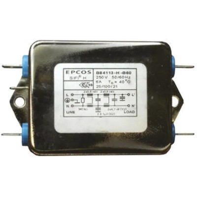 TDK Chassis Mount EMC Filter 10 A 250V AC/DC 50Hz, 60 Hz Single Phase B84113H0000B110