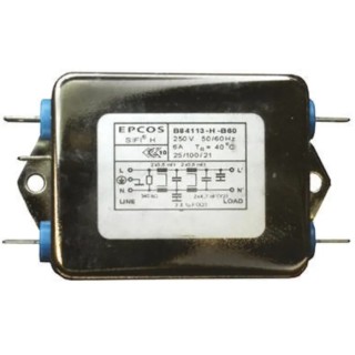 TDK Chassis Mount EMC Filter 3 A 250V AC/DC 50Hz 60Hz 2 Stage Capacitance 2pF Inductance 4mH B84113H0000B030