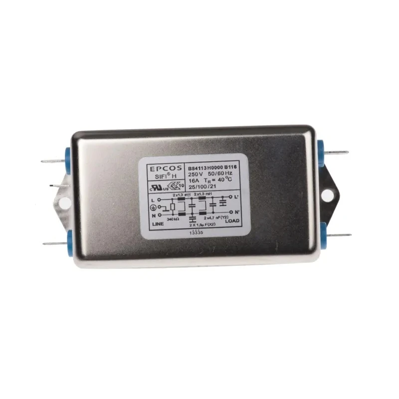 TDK Chassis Mount EMC Filter 16 A 250V AC/DC 50Hz 60Hz Tab Termination 1 Phase B84113H0000B116