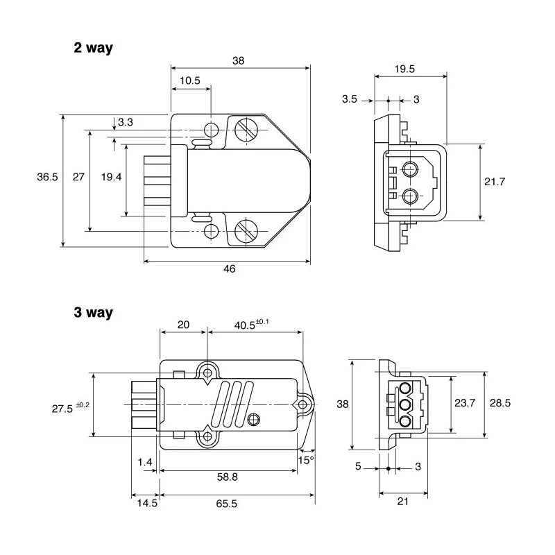 Hirschmann Industrial Power Connector 3P+PE Panel Mount 16A 400V IP54 Grey ST Series IP54