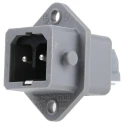 Hirschmann Industrial Power Connector, Rated 16A 250V, IP54 Grey Panel Mount, 2P+PE Screw Terminal ST Series 