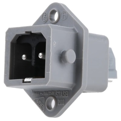 Hirschmann Industrial Power Connector, Rated 16A 250V, IP54 Grey Panel Mount, 2P+PE Screw Terminal ST Series 