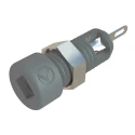 Hirschmann Test & Measurement Grey Female Banana Socket, 2 mm Connector, Solder Termination, 60V dc, 6A, Tin 930308106