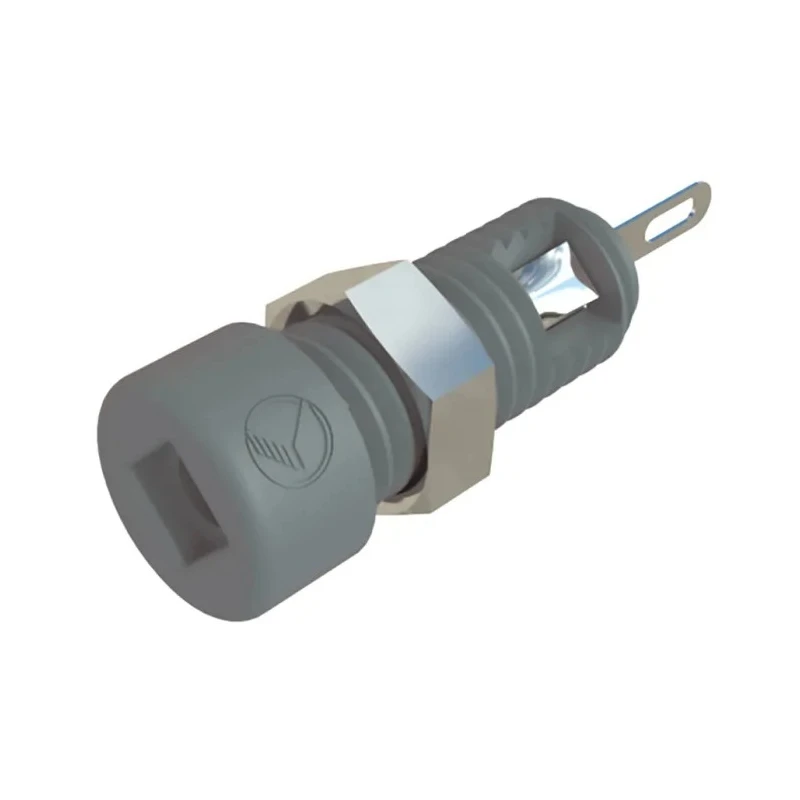 Hirschmann Test & Measurement Grey Female Banana Socket, 2 mm Connector, Solder Termination, 60V dc, 6A, Tin 930308106