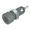 Hirschmann Test & Measurement Grey Female Banana Socket, 2 mm Connector, Solder Termination, 60V dc, 6A, Tin 930308106