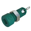 Hirschmann Test & Measurement Green Female Banana Socket 2 mm Connector Solder Termination 60V dc 6A Nickel Tin 930308104