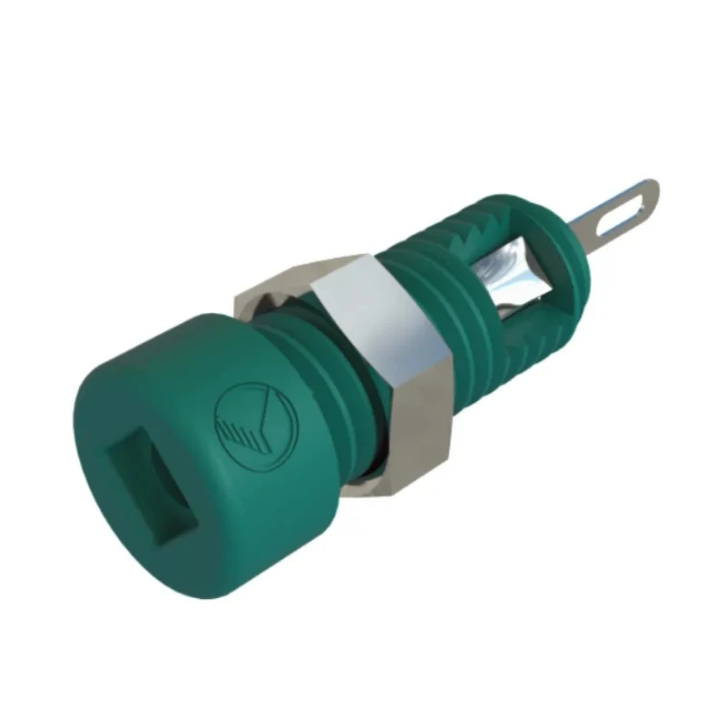 Hirschmann Test & Measurement Green Female Banana Socket 2 mm Connector Solder Termination 60V dc 6A Nickel Tin 930308104