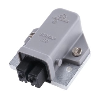 Hirschmann ST IP20 Grey Panel Mount 2P+PE Straight Industrial Power Connector 16A 250, 400V IP20