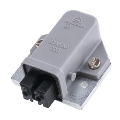 Hirschmann ST IP20 Grey Panel Mount 2P+PE Straight Industrial Power Connector 16A 250, 400V IP20