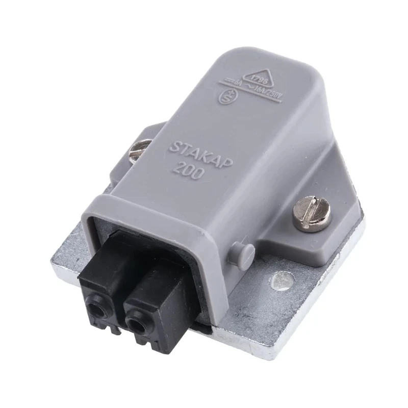 Hirschmann ST IP20 Grey Panel Mount 2P+PE Straight Industrial Power Connector 16A 250, 400V IP20