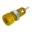 Hirschmann Test & Measurement Yellow Female Banana Socket 2 mm Connector Solder Termination 60V DC 6A Nickel Tin 930308103