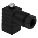 Hirschmann Solenoid Valve Connector 3P+E DIN 43650 C Female, 250 V AC/DC, Black 933024100 GDS 307 BLACK