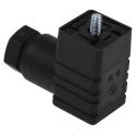 Hirschmann Solenoid Valve Connector 3P+E DIN 43650 C Female, 250 V AC/DC, Black 933024100 GDS 307 BLACK