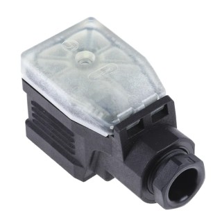 Hirschmann GDME 3 Pole M3 Solenoid Valve Connector 16A 400V AC IP65 Screw Female 933022100 GDME 3011 black