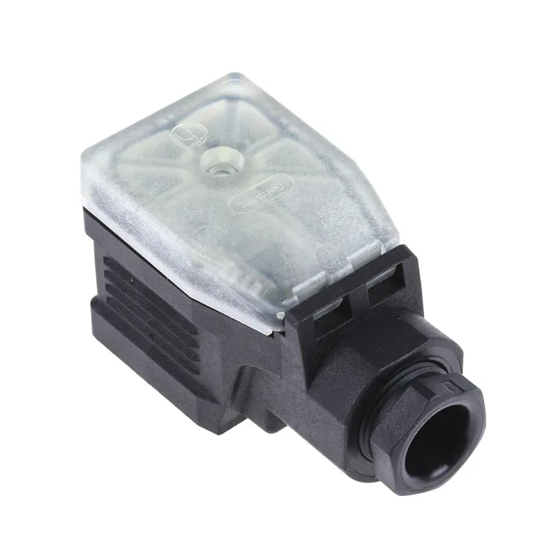 Hirschmann GDME 3 Pole M3 Solenoid Valve Connector 16A 400V AC IP65 Screw Female 933022100 GDME 3011 black