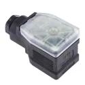 Hirschmann GDME 3 Pole M3 Solenoid Valve Connector 16A 400V AC IP65 Screw Female 933022100 GDME 3011 black