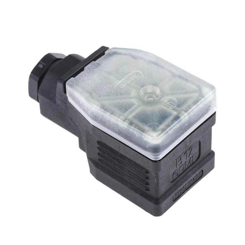 Hirschmann GDME 3 Pole M3 Solenoid Valve Connector 16A 400V AC IP65 Screw Female 933022100 GDME 3011 black