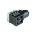 Hirschmann GDME 3 Pole M3 Solenoid Valve Connector 16A 400V AC IP65 Screw Female 933022100 GDME 3011 black