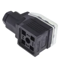 Hirschmann GDME 3 Pole M3 Solenoid Valve Connector 16A 400V AC IP65 Screw Female 933022100 GDME 3011 black