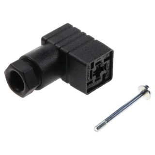 Hirschmann GDSN 207 2P+E DIN 43650 C Solenoid Valve Connector Indicator Light, 250 V AC/DC 6A 933137100 GDSN 207 black
