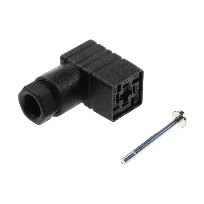 Hirschmann GDSN 207 2P+E DIN 43650 C Solenoid Valve Connector Indicator Light, 250 V AC/DC 6A 933137100 GDSN 207 black