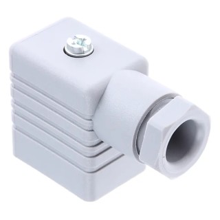 Hirschmann GM Series 2P+E DIN 43650 B Solenoid Valve Connector, 250 V AC/DC, Screw Termination, IP65 932977106 GM 209 NJ grey