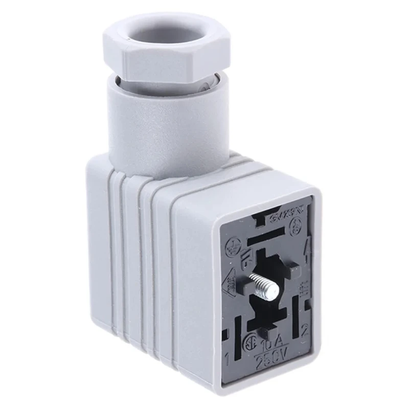 Hirschmann GM Series 2P+E DIN 43650 B Solenoid Valve Connector, 250 V AC/DC, Screw Termination, IP65 932977106 GM 209 NJ grey