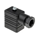 Hirschmann GM Series 2P+E DIN 43650 B Solenoid Valve Connector Female 250V AC/DC 16A 932977100 GM 209 NJ black