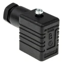 Hirschmann GM Series 2P+E DIN 43650 B Solenoid Valve Connector Female 250V AC/DC 16A 932977100 GM 209 NJ black